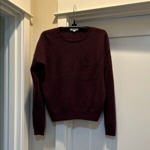 Splendid Plum Fuzzy Crewneck Sweater
